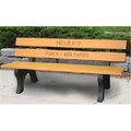 Engineered Plastic Systems Engineered Plastic Systems TSB6 Trail 6ft Side Bench in Cedar - with Plastic Legs TSB6